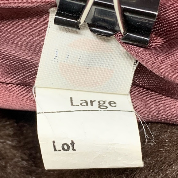 VTG Avec Tu Faux Fur Borg Textile Short Waist Brown Teddy Bear Coat ILGWU USA L - Picture 16 of 16